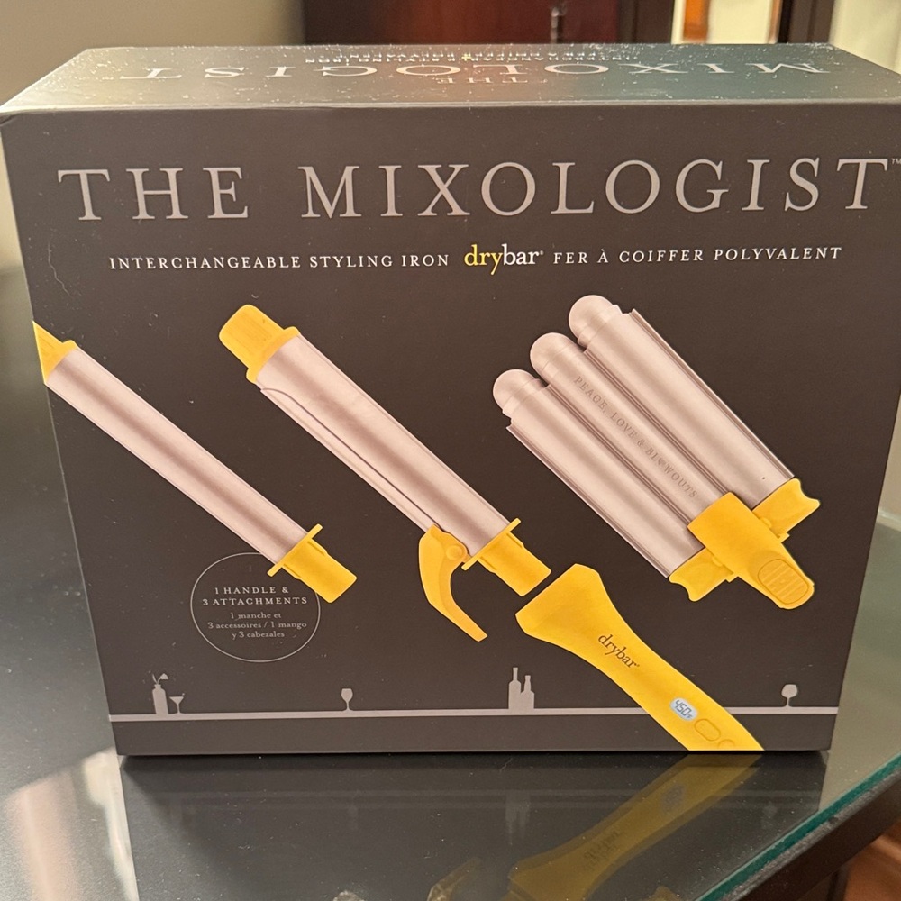 Drybar Mixologist Styling Iron in Yellow and Silver